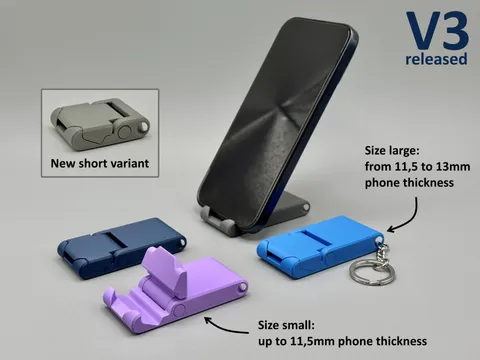 Small smartphone stand  -  print in place design